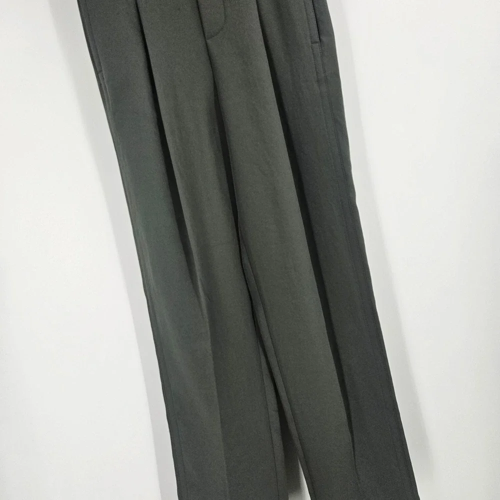 Vince Trousers Dress Pants Gray Pleated Pull-On Straight Leg Career Business XXS - Picture 2 of 10